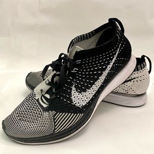Nike Flyknit Racer Black and White